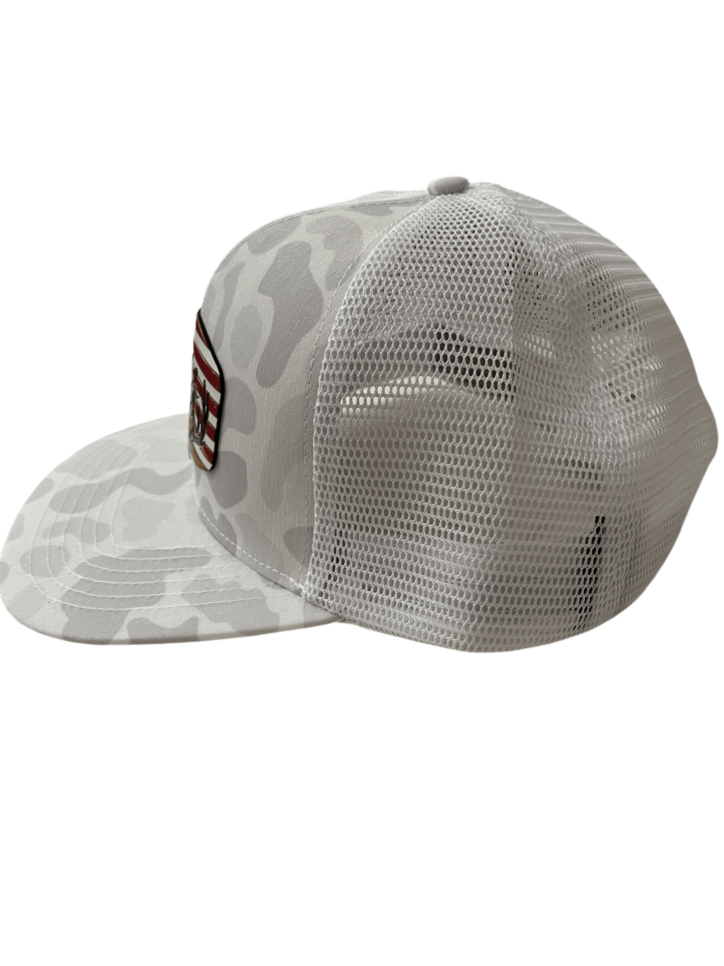 Snow Camo 6 - Panel Hat - Cello Outdoors Color Flag Logo - Cello Outdoors