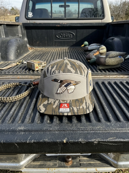 Richardson 168P Bottomland Camo Duck Patch Hat | Leather Patch Trucker Hat