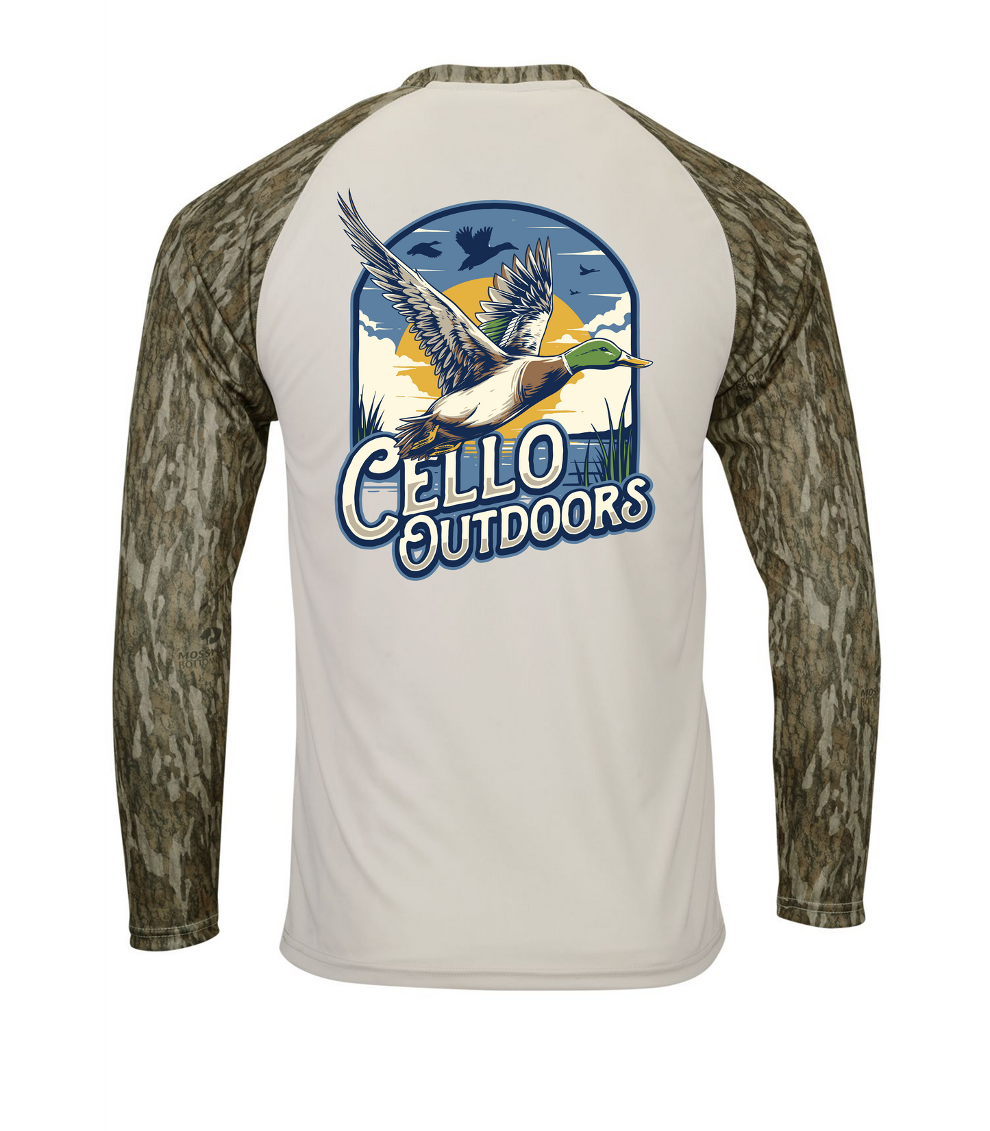 Long Sleeve Bottomlands Performance T-Shirt - Flying Mallard