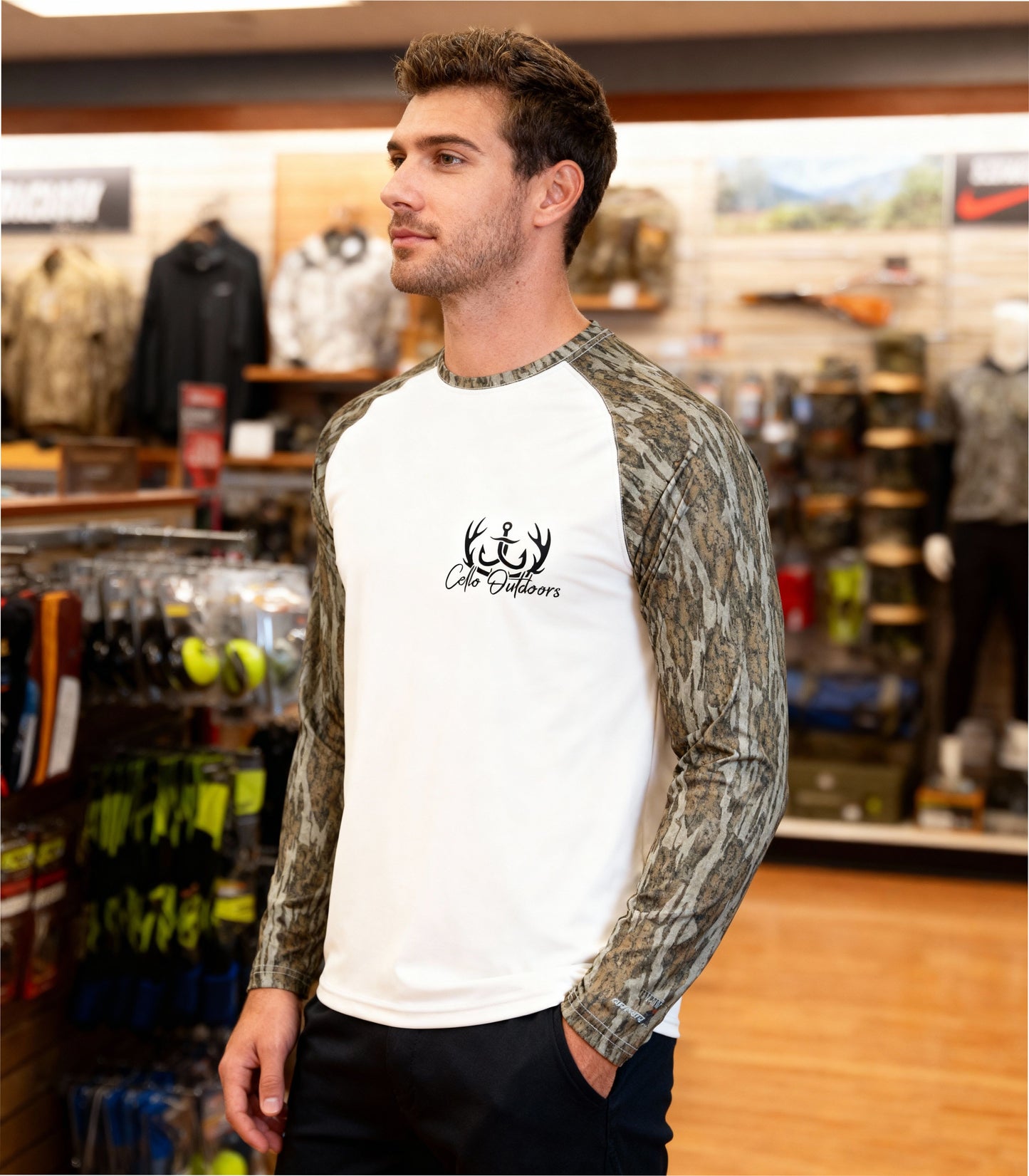 Long Sleeve Bottomlands Performance T-Shirt - Flying Mallard