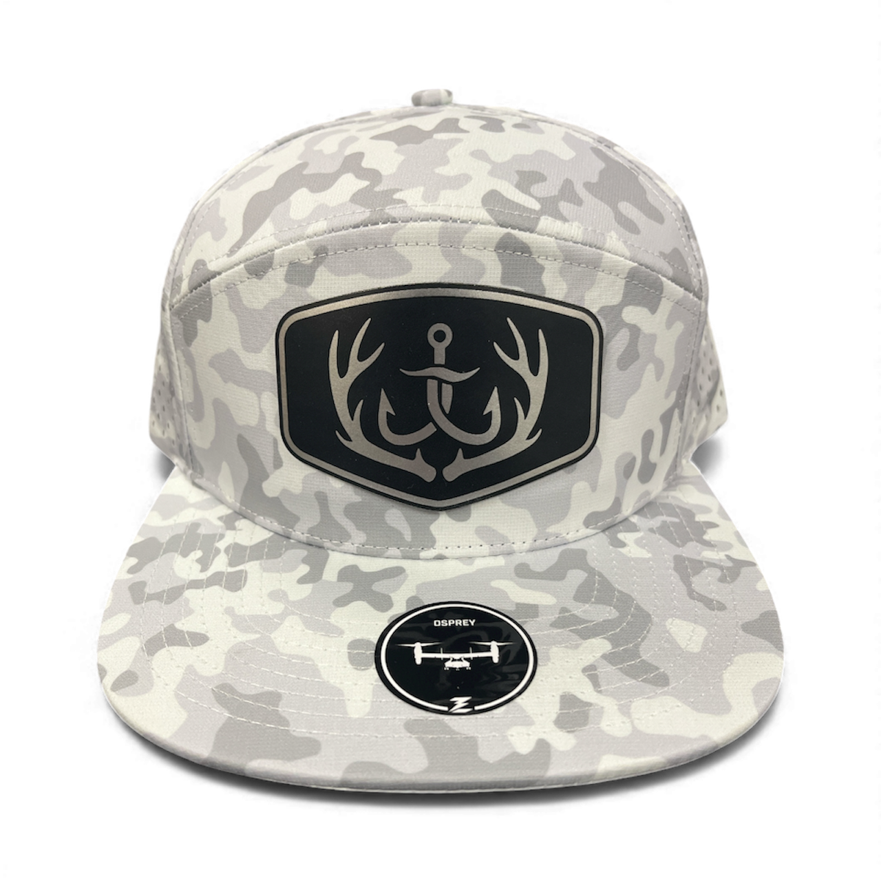 Snow Camo Hat with Cello Outdoors Logo