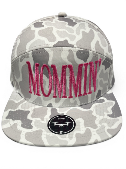 Snow Camo Zapped Headwear 7-Panel Hat with Mommin'