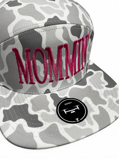 Snow Camo Zapped Headwear 7-Panel Hat with Mommin'