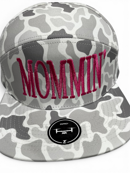 Snow Camo Zapped Headwear 7-Panel Hat with Mommin'