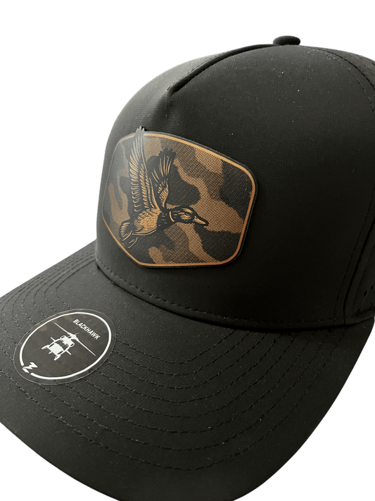 Black Zapped Headwear 5 - Panel Hat - Duck Patch - Cello Outdoors