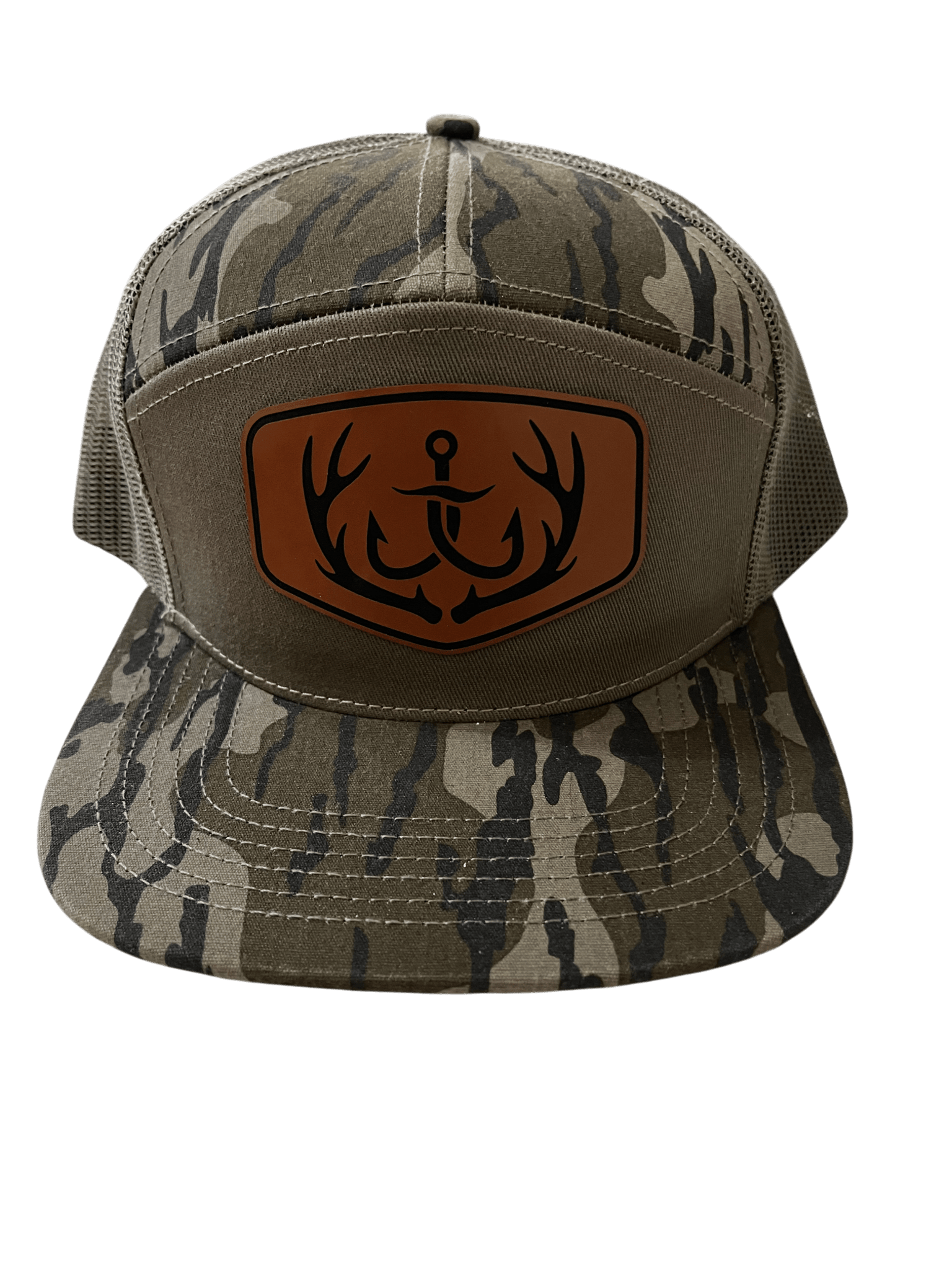 Bottomland Camo - Lost Hat Company 7 - Panel Hat - Logo Patch - Cello Outdoors