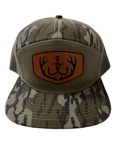 Bottomland Camo - Lost Hat Company 7 - Panel Hat - Logo Patch - Cello Outdoors