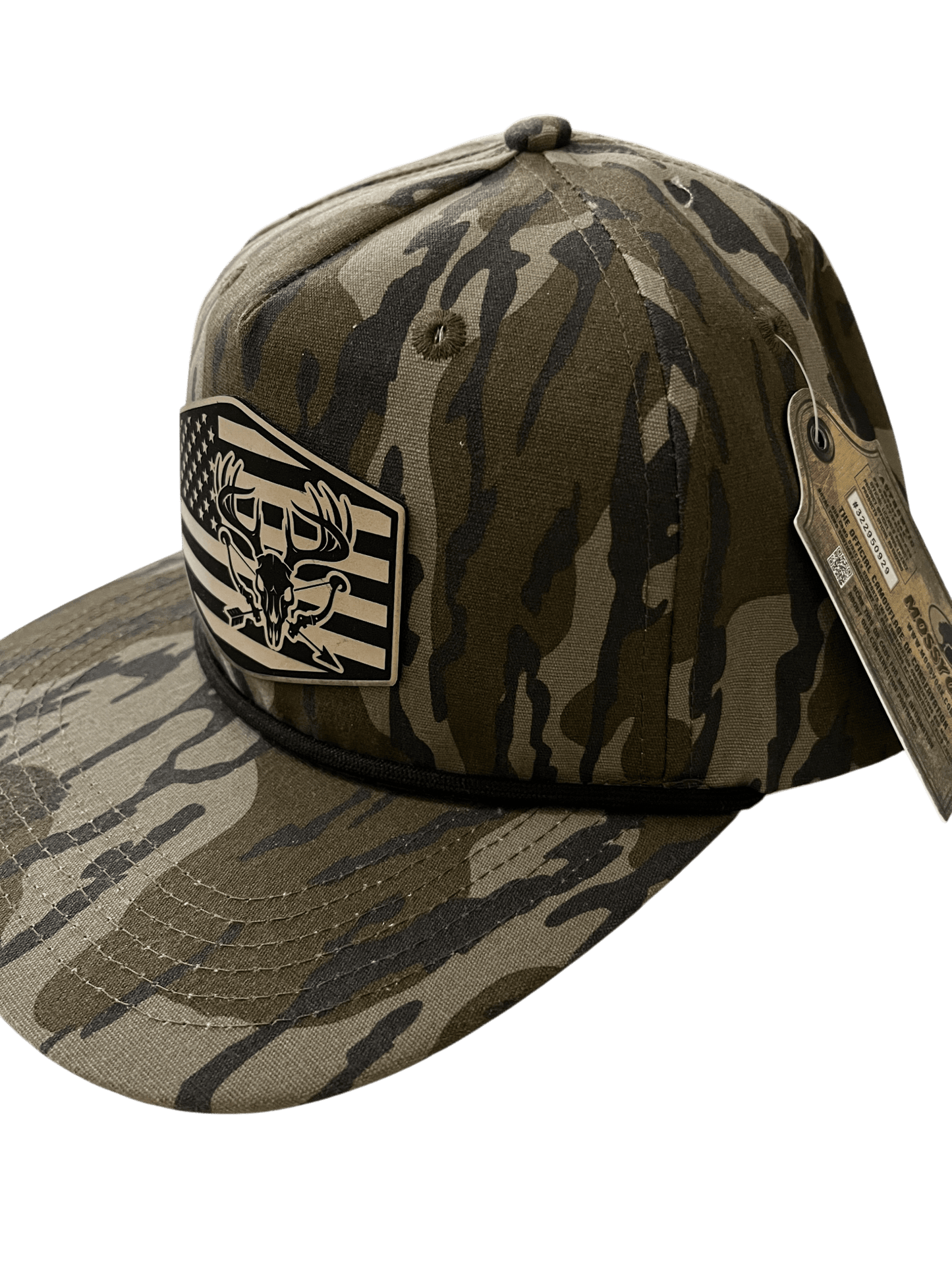 Bottomlands Camo Lost Hat Company Goat Rope - Rack and Bow patch - Cello Outdoors