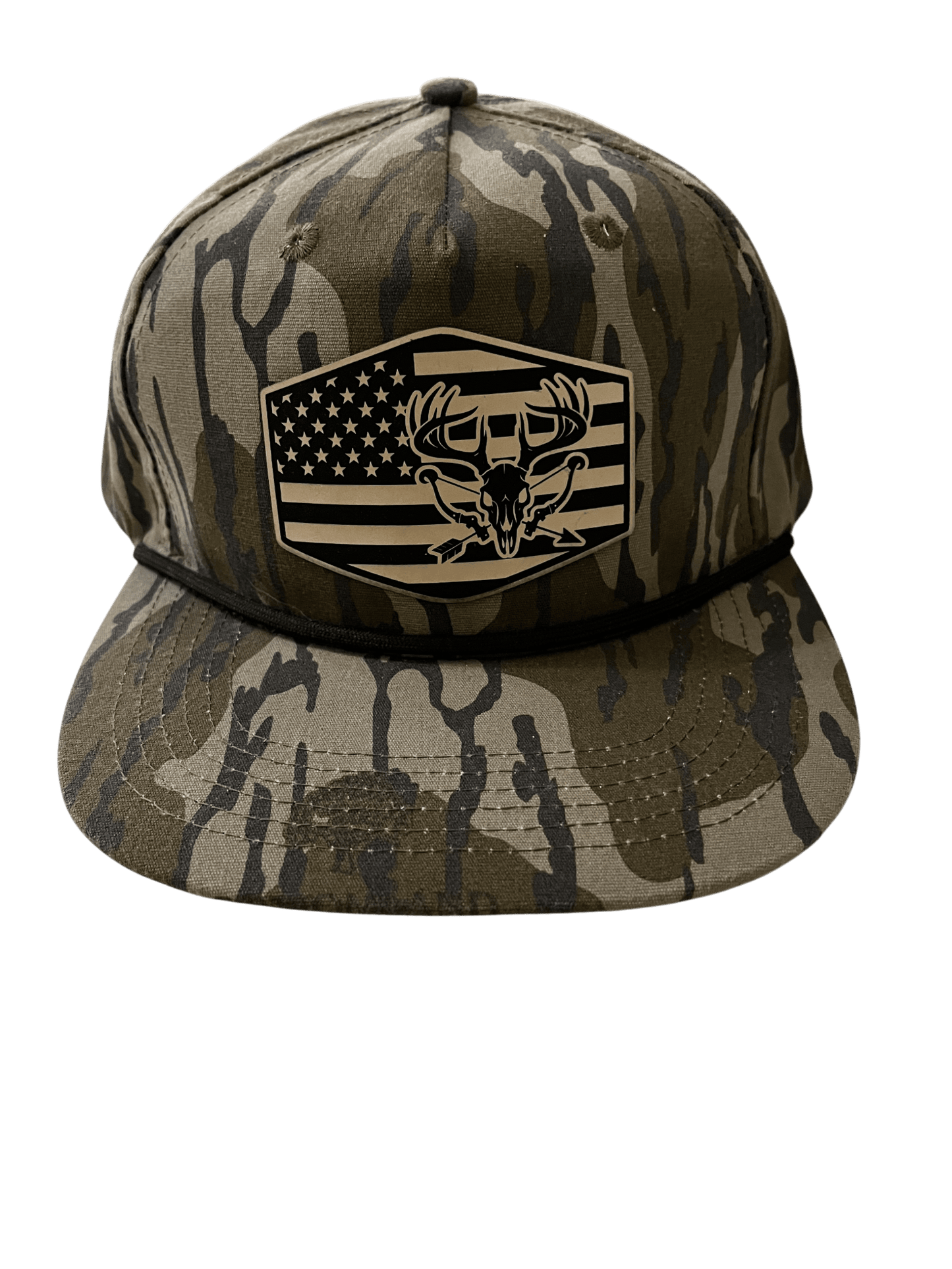 Bottomlands Camo Lost Hat Company Goat Rope - Rack and Bow patch - Cello Outdoors