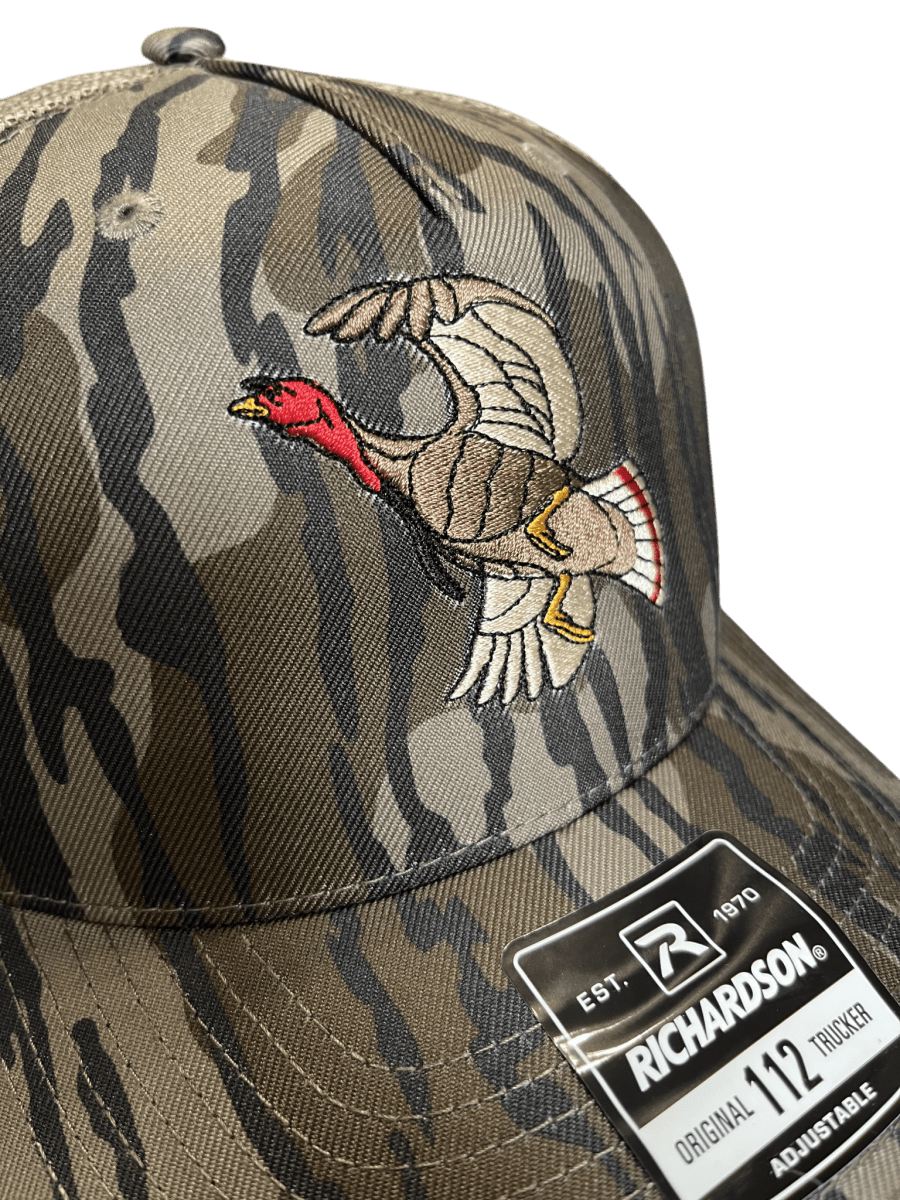 Bottomlands Camo Richardson 112PFP - Flying Turkey - Cello Outdoors