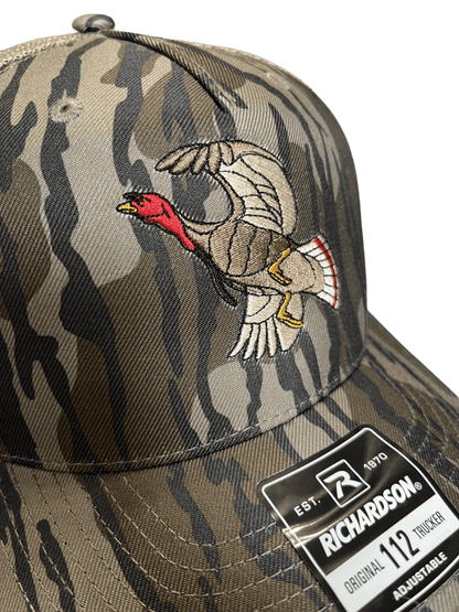 Bottomlands Camo Richardson 112PFP - Flying Turkey - Cello Outdoors