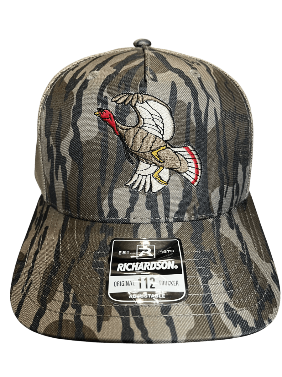 Bottomlands Camo Richardson 112PFP - Flying Turkey - Cello Outdoors