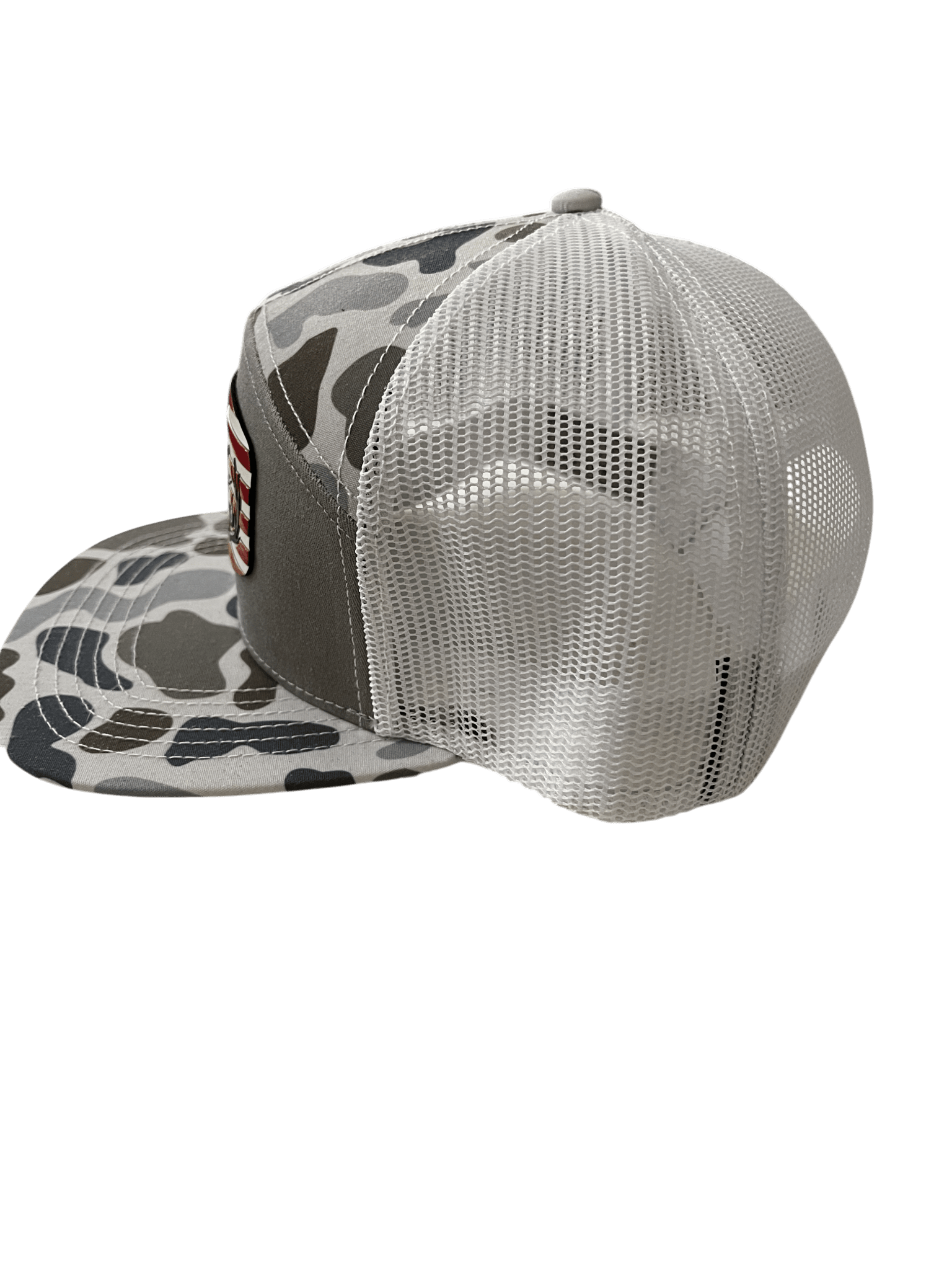 Brackish Camo - Lost Hat Company 7 - Panel Hat - Color Flag Logo - Cello Outdoors