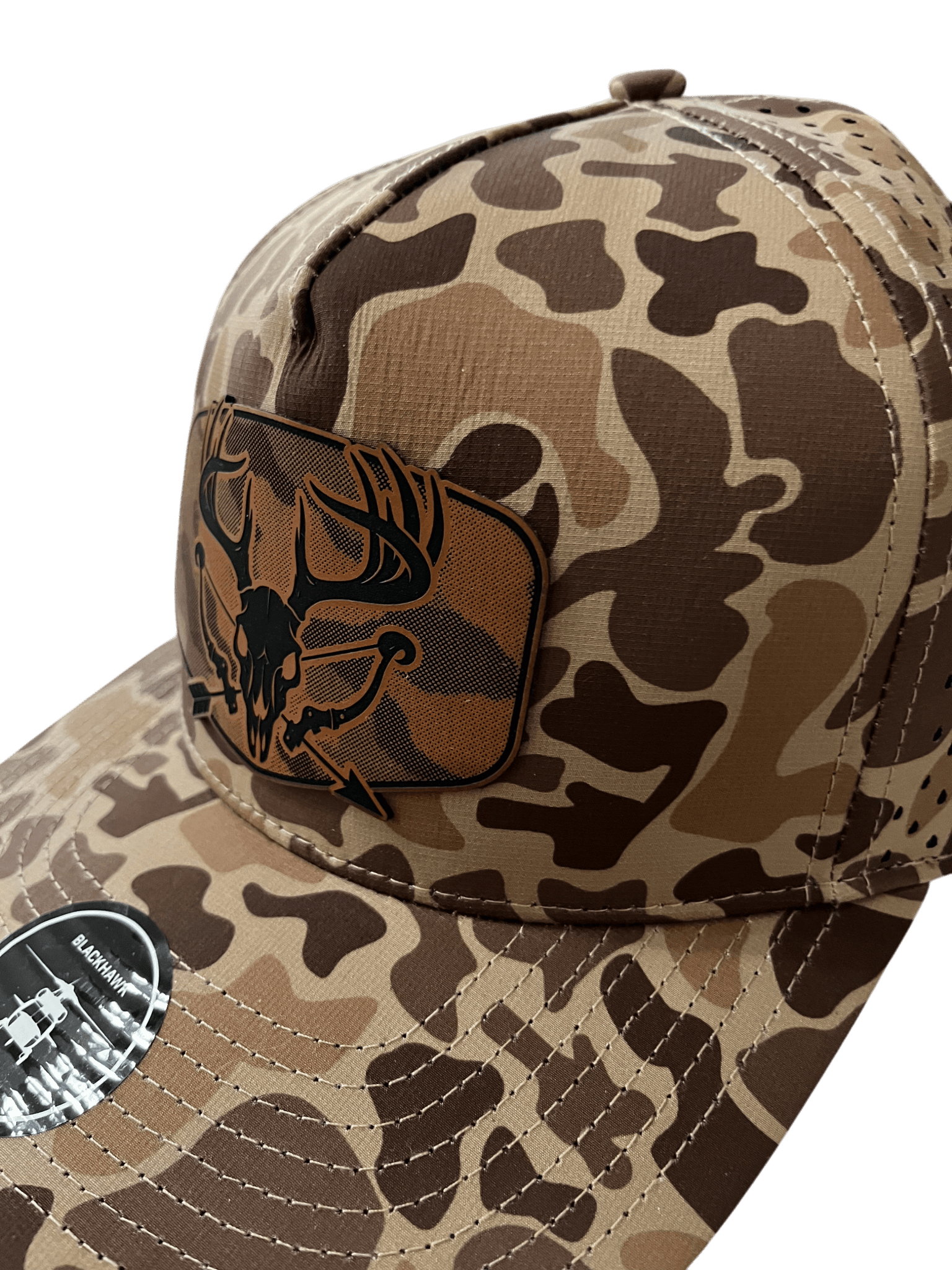 Brown Camo Zapped Headwear 5 - Panel Hat - Rack & Bow - Cello Outdoors