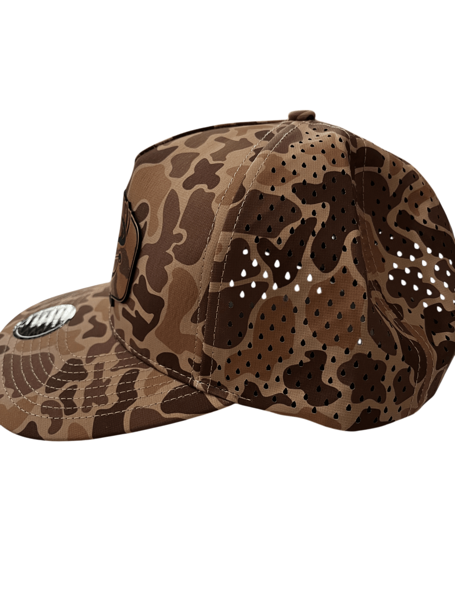 Brown Camo Zapped Headwear 5 - Panel Hat - Rack & Bow - Cello Outdoors