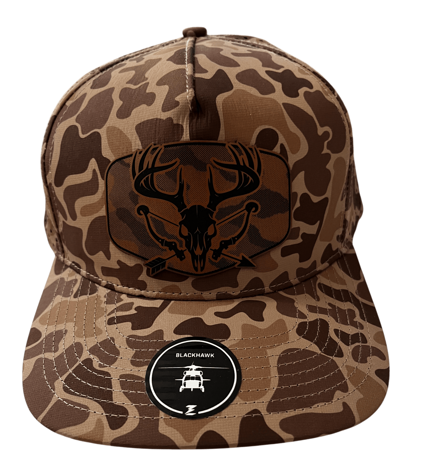 Brown Camo Zapped Headwear 5 - Panel Hat - Rack & Bow - Cello Outdoors