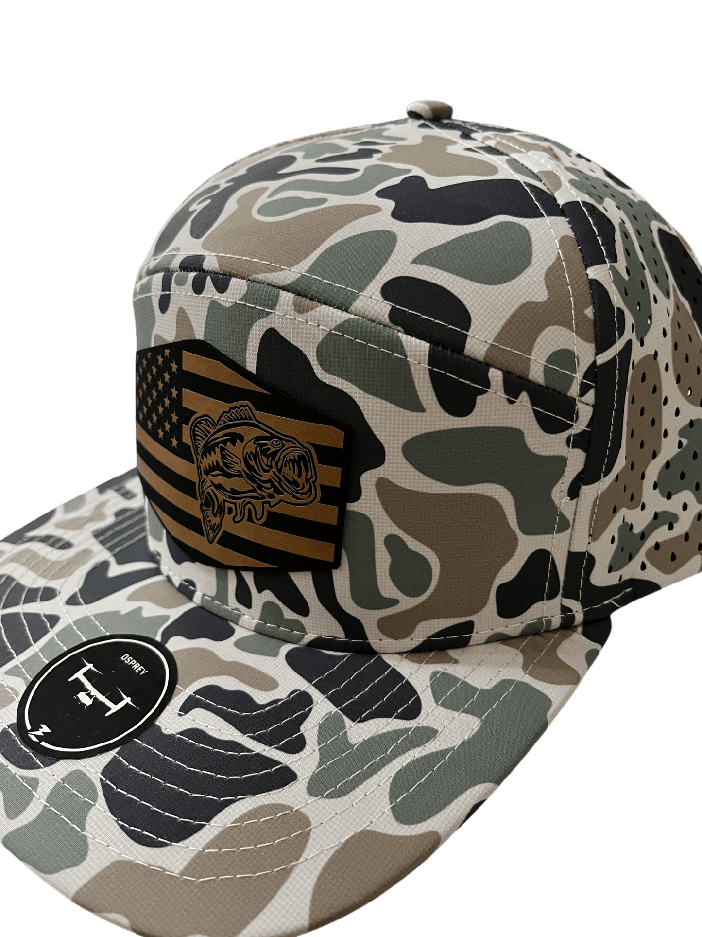 Jungle Camo Zapped Headwear 7 - Panel Hat - Flag and Bass - Cello Outdoors