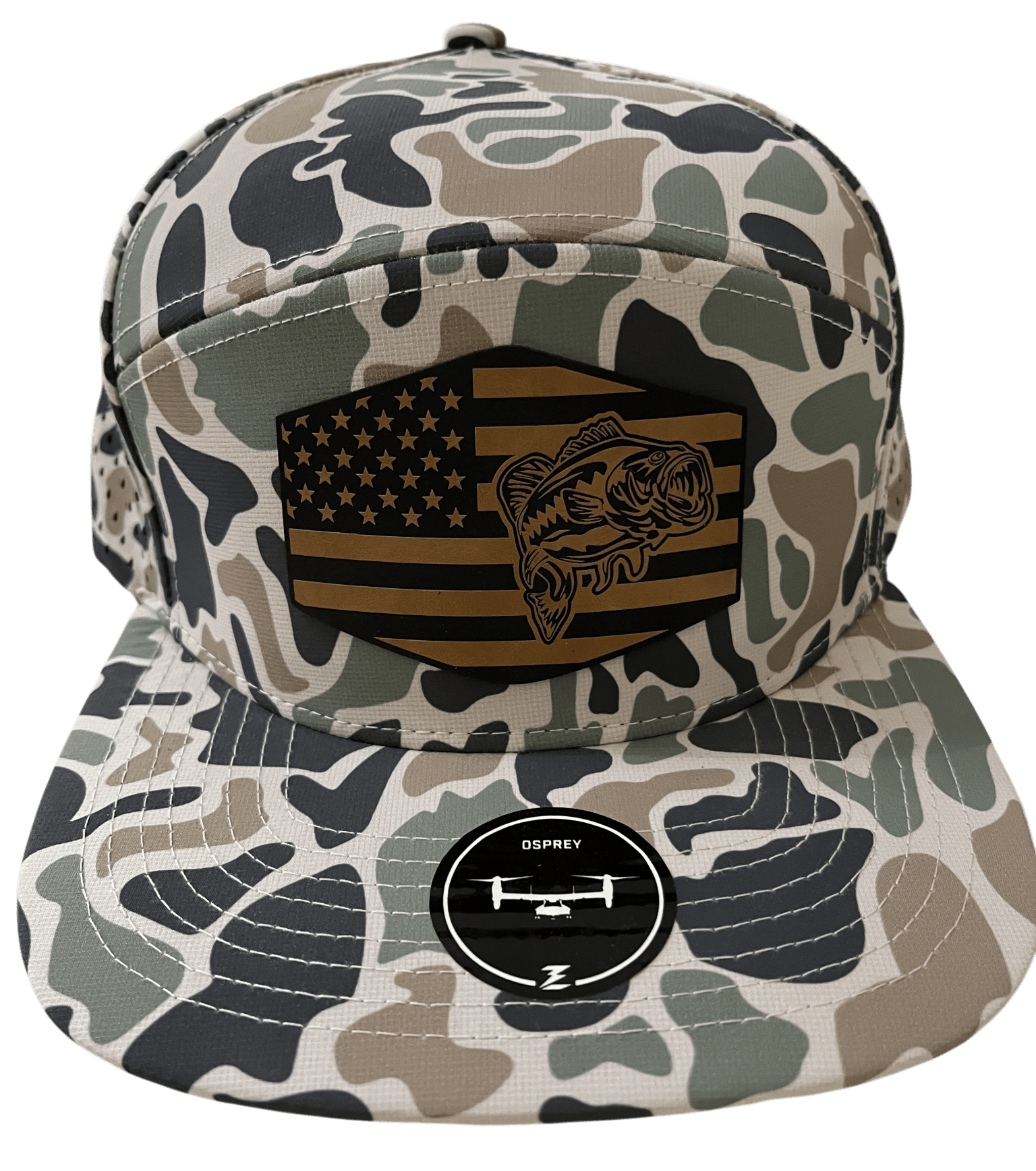Jungle Camo Zapped Headwear 7 - Panel Hat - Flag and Bass - Cello Outdoors