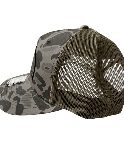 Marsh Camo Richardson 112PFP - 5 - Panel Hat - Turkey Fan Patch - Cello Outdoors