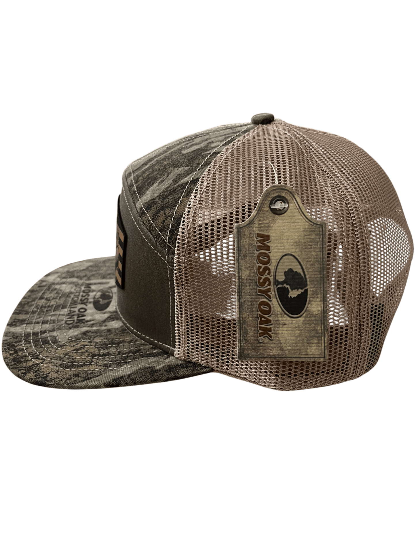 New Bottomland Camo - Lost Hat Company 7 - Panel Hat - Flag and Turkey Patch - Cello Outdoors