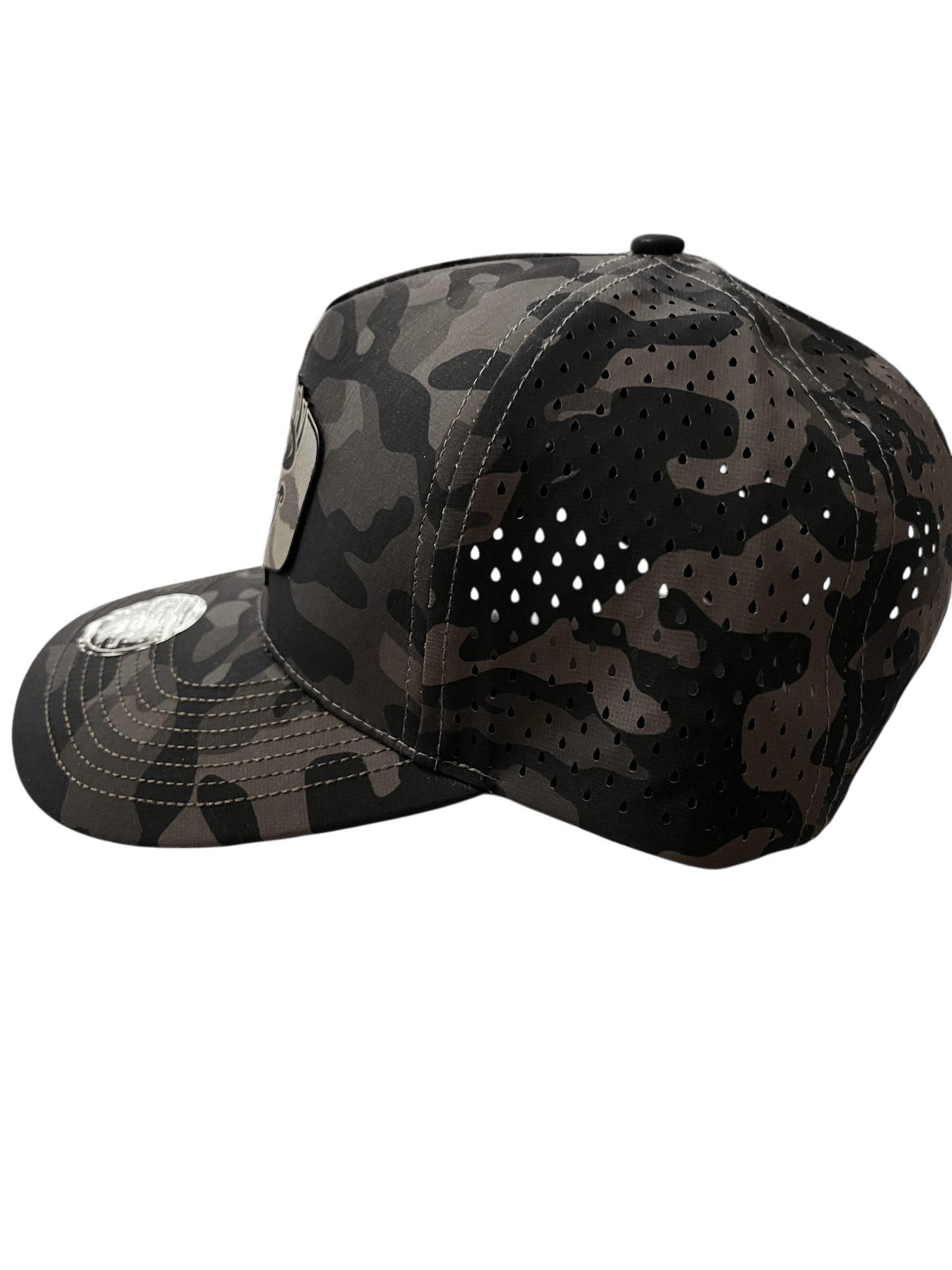 Olive Camo Zapped Headwear 5 - Panel Hat - Rack & Bow - Cello Outdoors