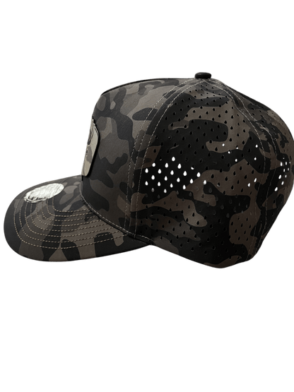 Olive Camo Zapped Headwear 5 - Panel Hat - Rack & Bow - Cello Outdoors
