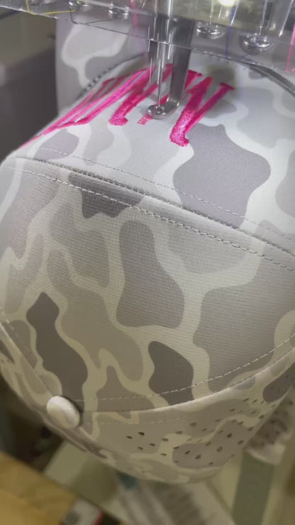Snow Camo Zapped Headwear 7-Panel Hat with Mommin'