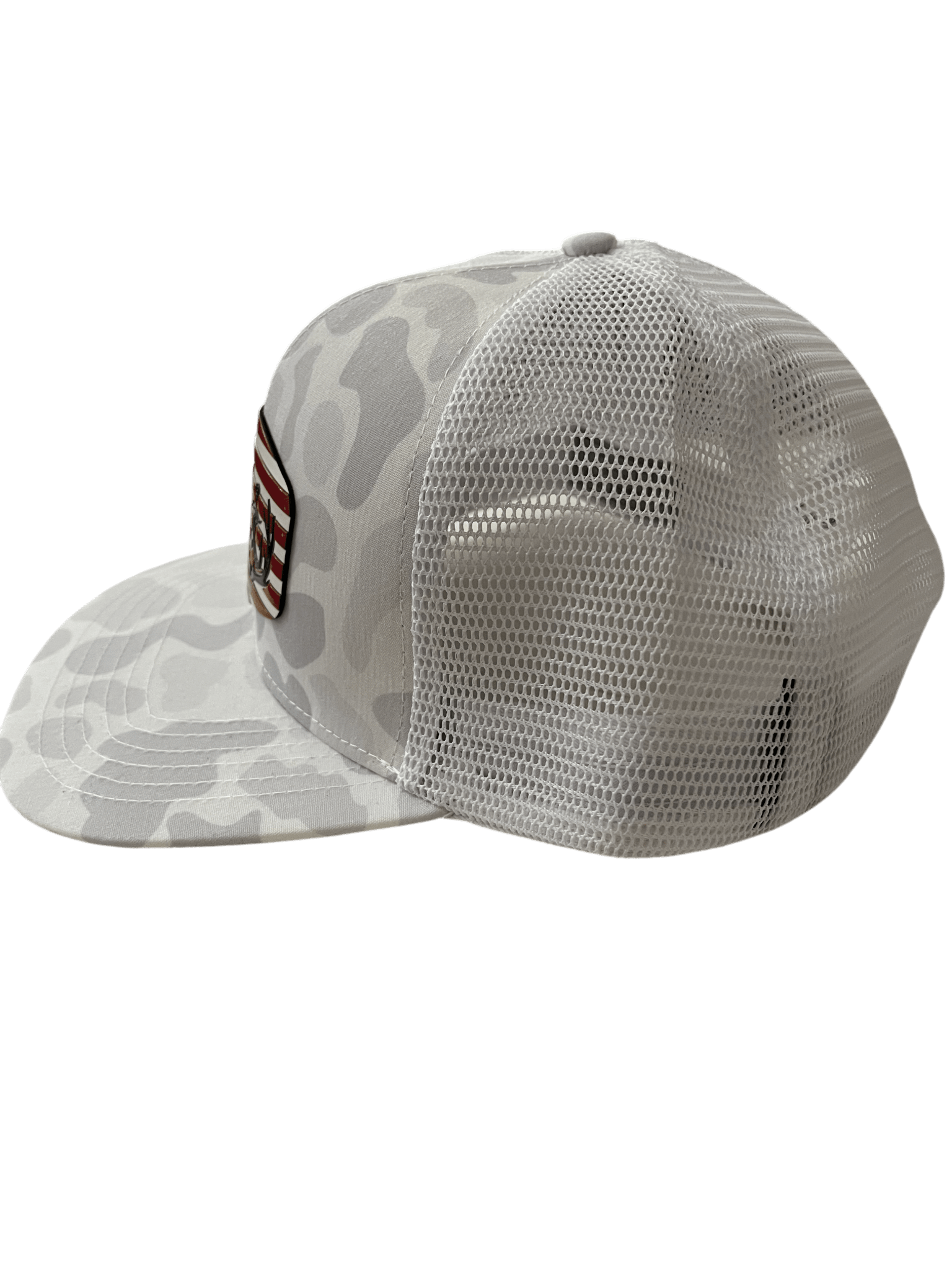 Snow Camo 6 - Panel Hat - Cello Outdoors Color Flag Logo - Cello Outdoors