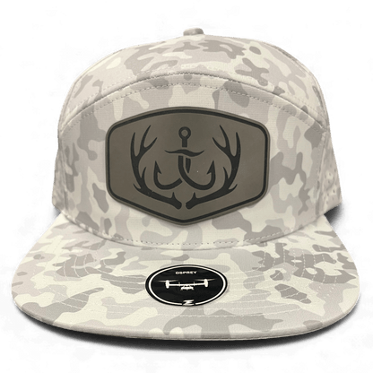 Snow Camo Hat with Cello Outdoors Gray Logo - Cello Outdoors