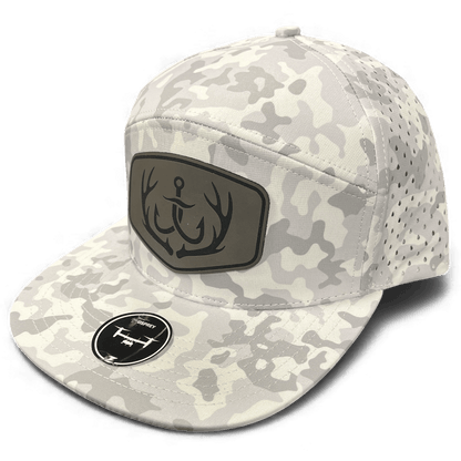 Snow Camo Hat with Cello Outdoors Gray Logo - Cello Outdoors